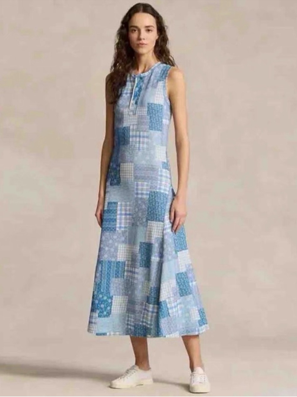 Polo by Ralph Lauren Patchwork Midi Dress